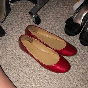 Red Paten Leather flats
